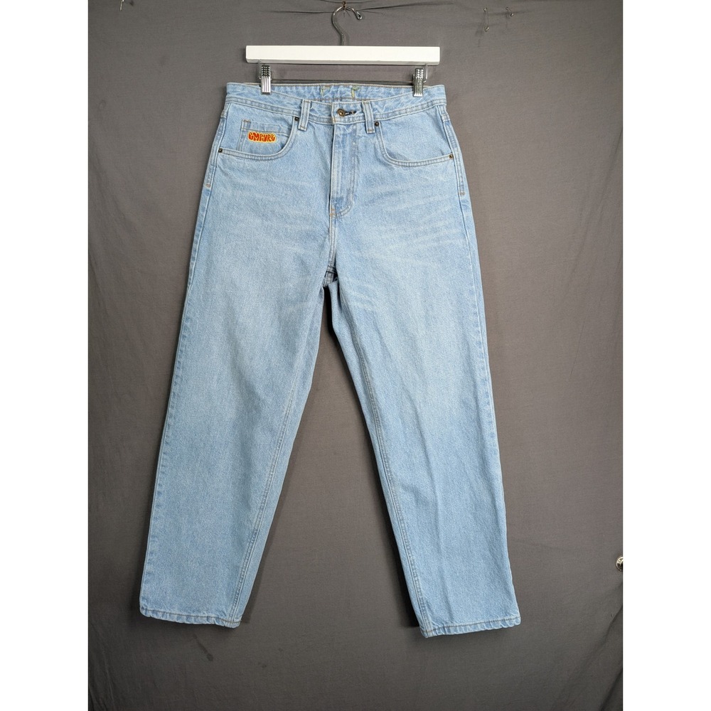 Empyre Loose Fit Light Wash Skate Jeans Size 30 Blue Denim Baggy Straight Leg